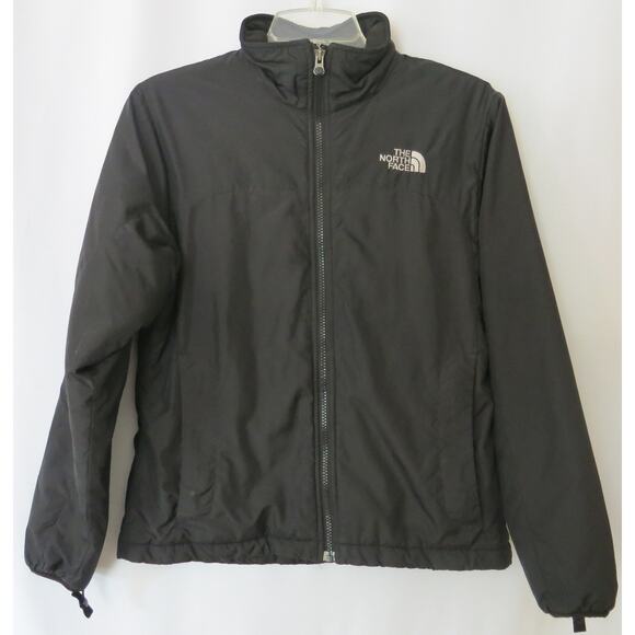 THE NORTH FACE Full Zip Fleece Lined Jacket Size S Women Black Pockets Outdoors - Picture 1 of 11